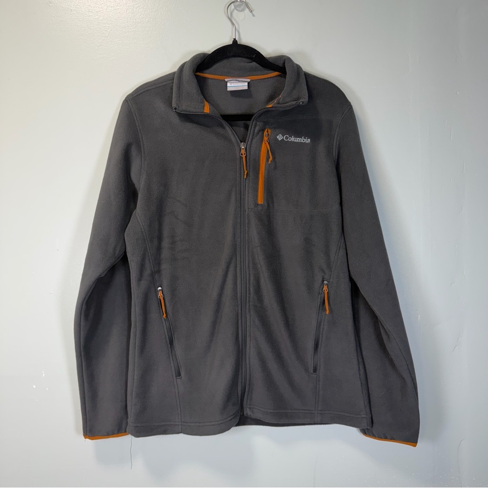 Columbia Men’s Gray Performance Fleece Full‎ Zip Jacket Size Small